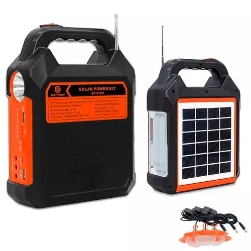 RADIO PARLANTE CON PANEL SOLAR Y LINTERNA YX 168BT