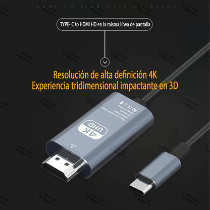 Adaptador Tipo C a HDMI – Conexión Rápida y en Alta Definición