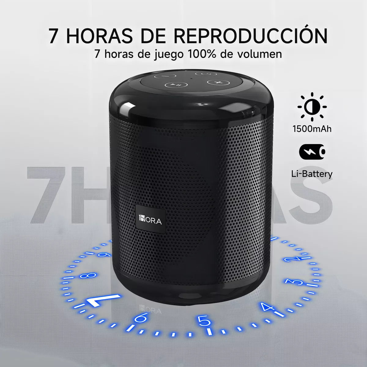 Parlante Bluetooth Portátil 1Hora Altavoz Inalámbrico Portátil con USB/TF/AUX BOC062