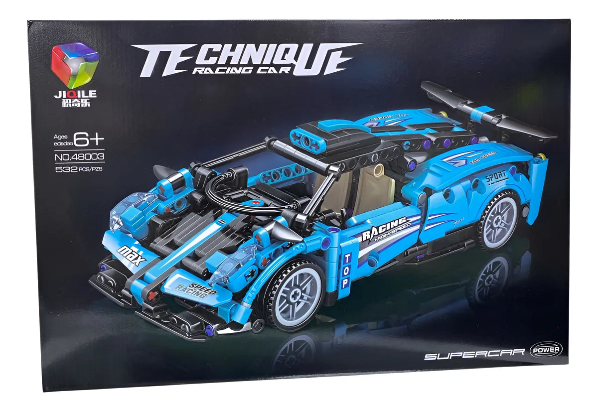 Fichas Para Armar Carro Deportivo Azul 48003