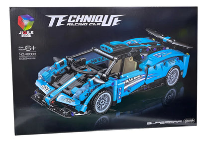 Fichas Para Armar Carro Deportivo Azul 48003