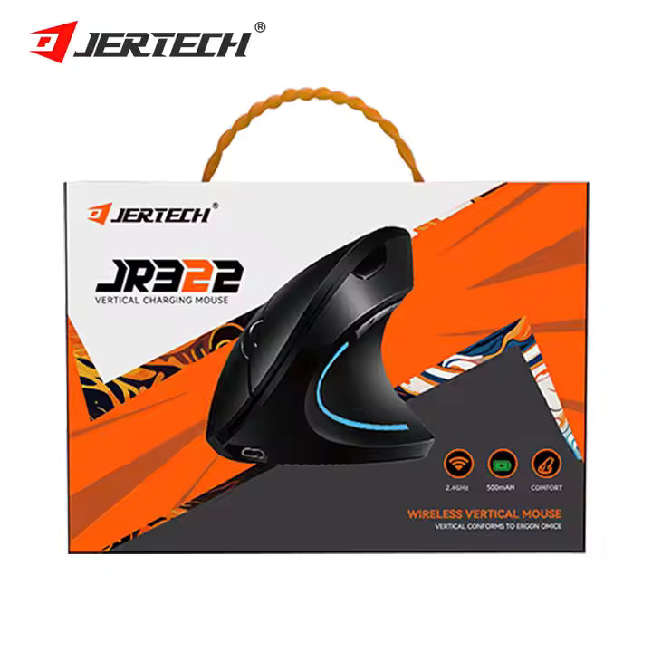 Jertech JR322 – Mouse Ergonómico Inalámbrico Recargable