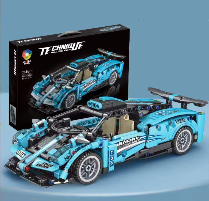 Fichas Para Armar Carro Deportivo Azul 48003