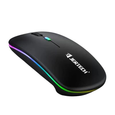 Mouse Inalámbrico Recargable Jertech JR3 – Dual Mode (2.4 GHz + Bluetooth) con RGB - Tienvir