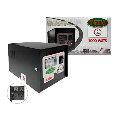 Estabilizador de Voltaje 1000W con 4 Tomas de Salida - Tienvir