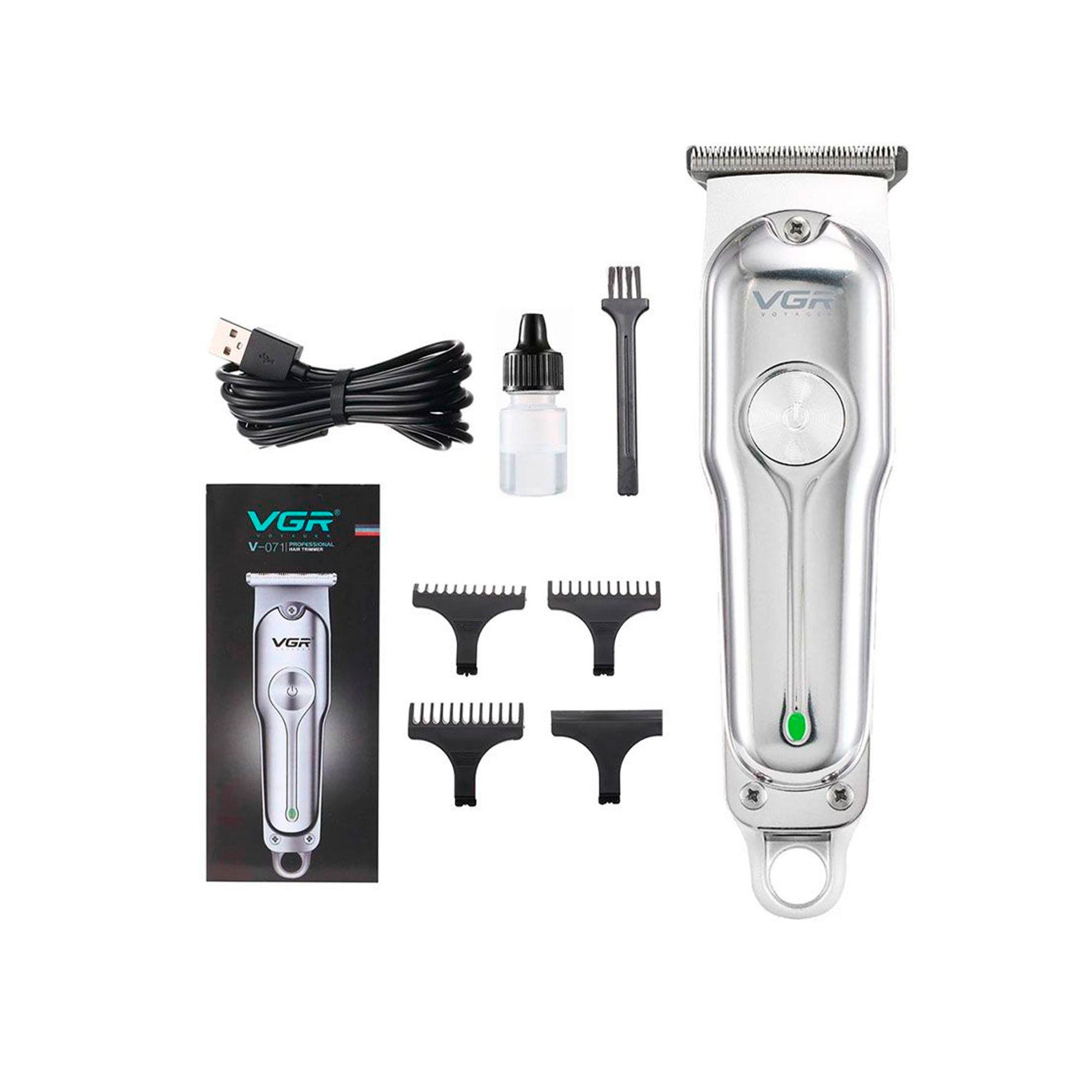 Patillera VGR V-071 Recargable – Precisión Profesional Barba y Contornos - Tienvir