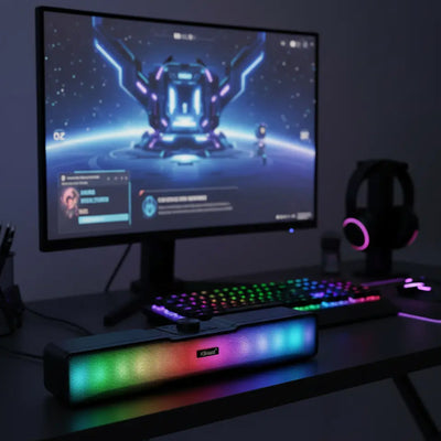 Parlante Bluetooth GTS-1363 Portátil Recargable con Luces RGB y Sonido Estéreo