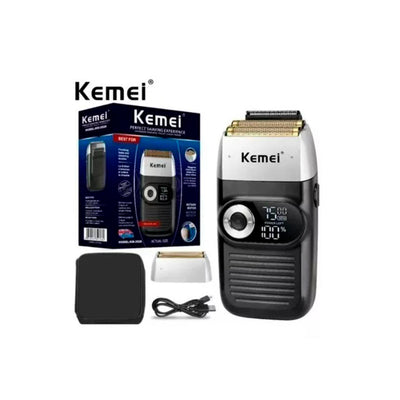 Afeitadora Kemei KM-2026 Profesional – Acabado al Ras con Pantalla LCD - Tienvir