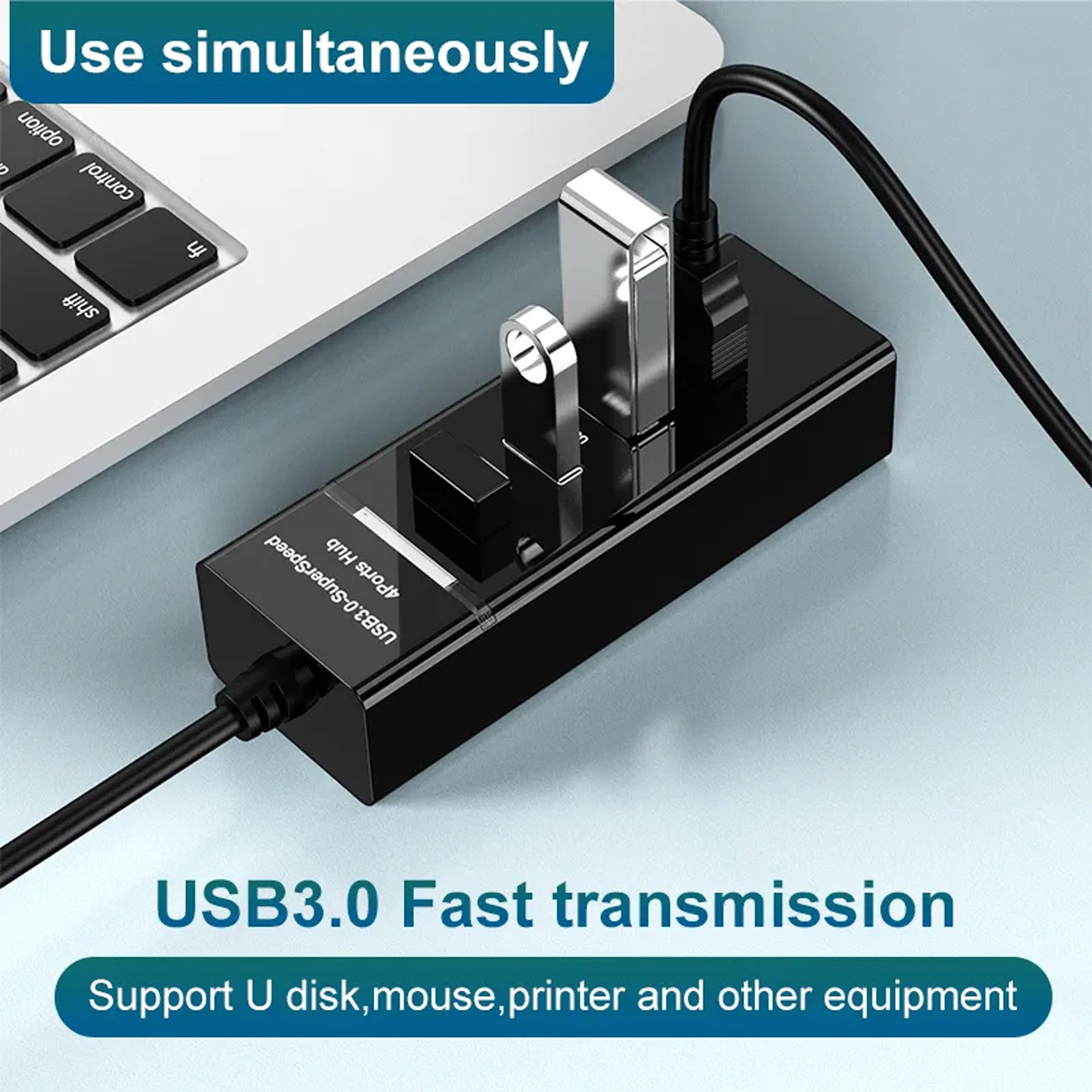Hub USB 3.0 SuperSpeed de 4 Puertos