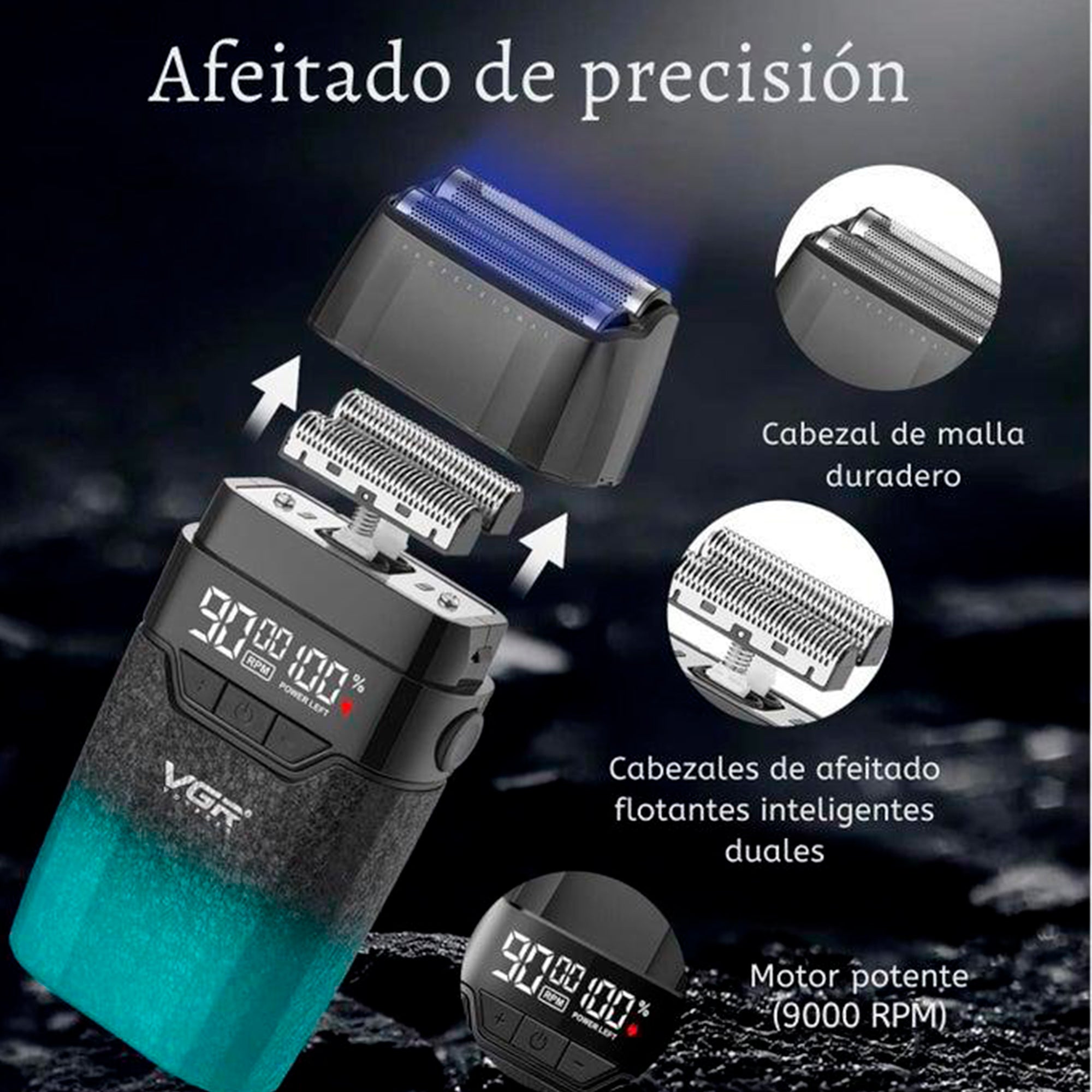 Afeitadora VGR V-308 Profesional – Acabado al Ras Alta Potencia - Tienvir