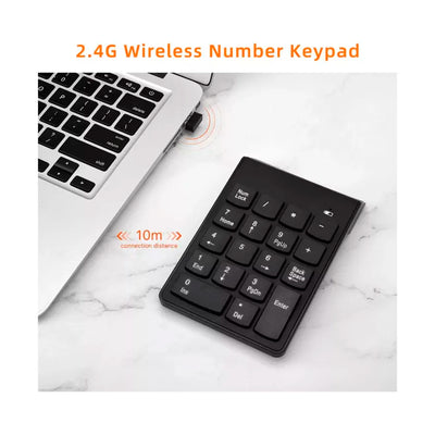 Teclado Numérico Inalámbrico Bluetooth / USB con Adaptador