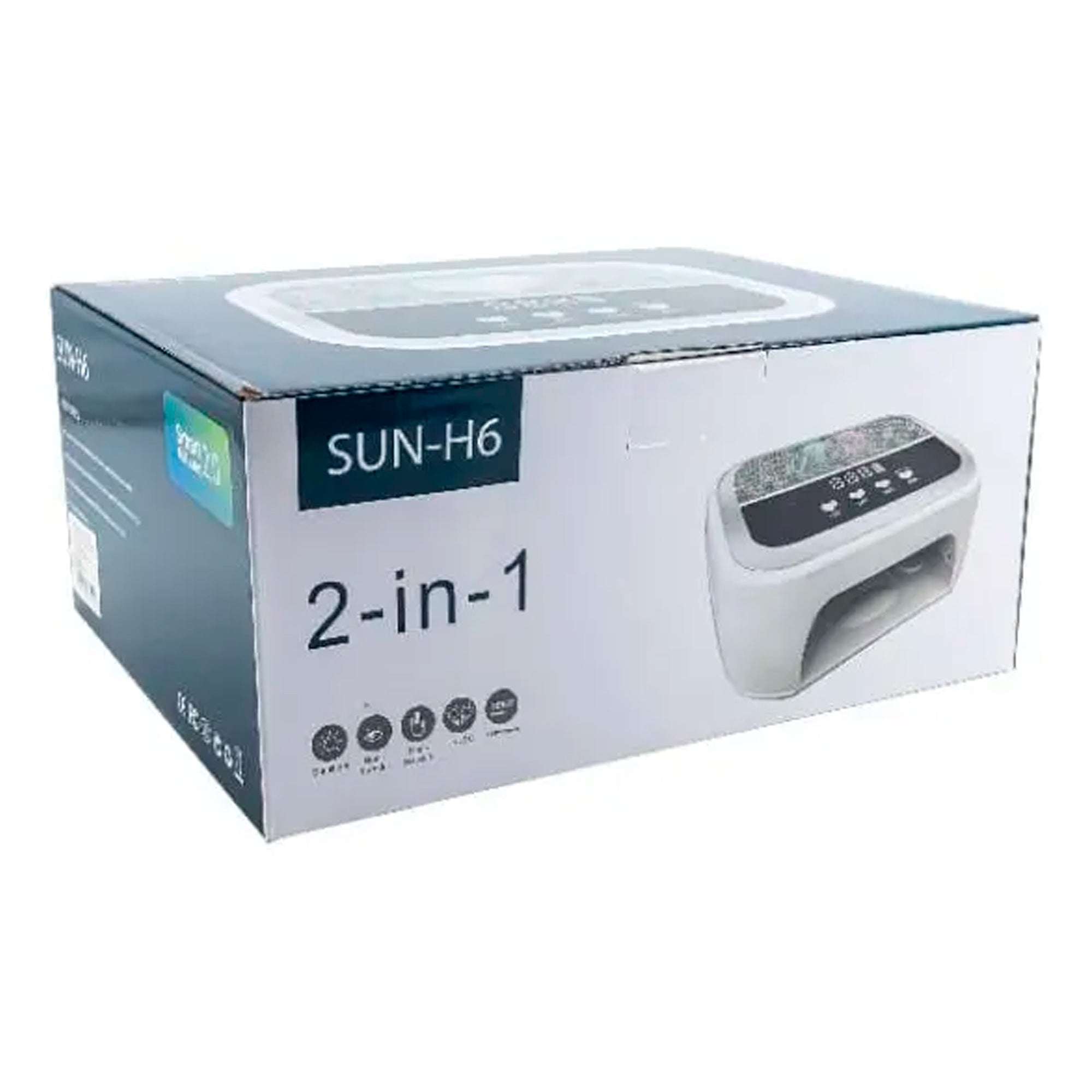 Lámpara Secador de Uñas SUN H6 Recargable UV/LED 268W con Pantalla Digital - Tienvir