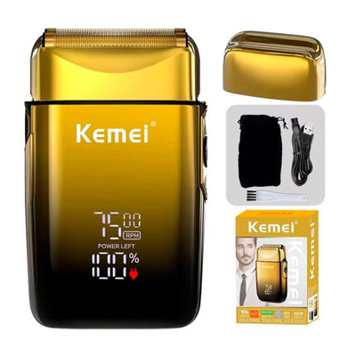 Afeitadora Kemei KM-TX10 Profesional – Pantalla LCD y Acabado al Ras - Tienvir