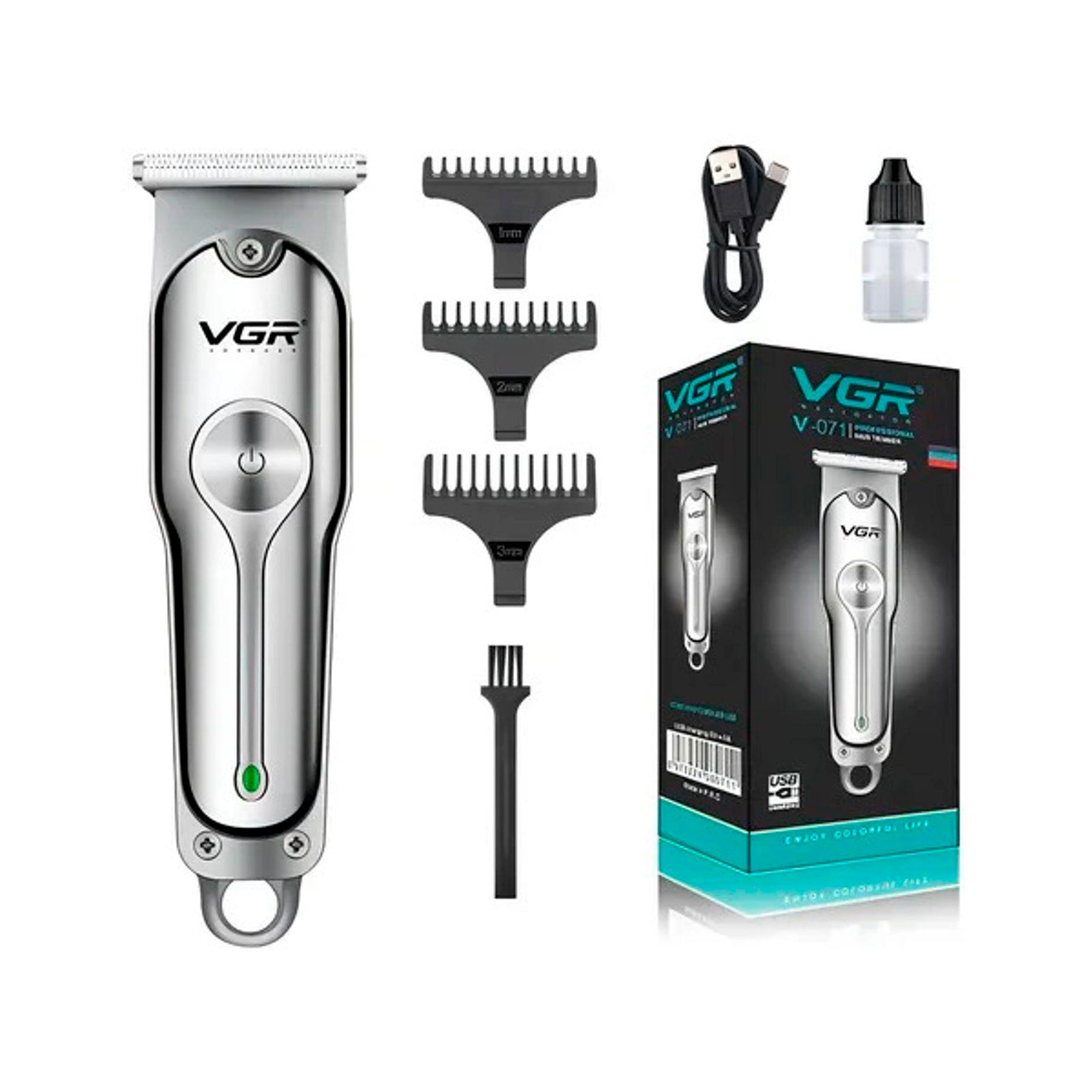 Patillera VGR V-071 Recargable – Precisión Profesional Barba y Contornos - Tienvir