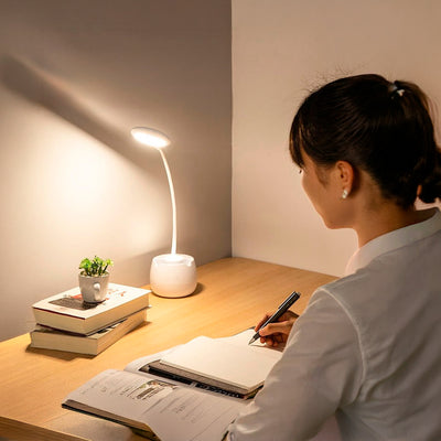 Lámpara LED de Escritorio Recargable MS-13 con Brazo Flexible - Tienvir