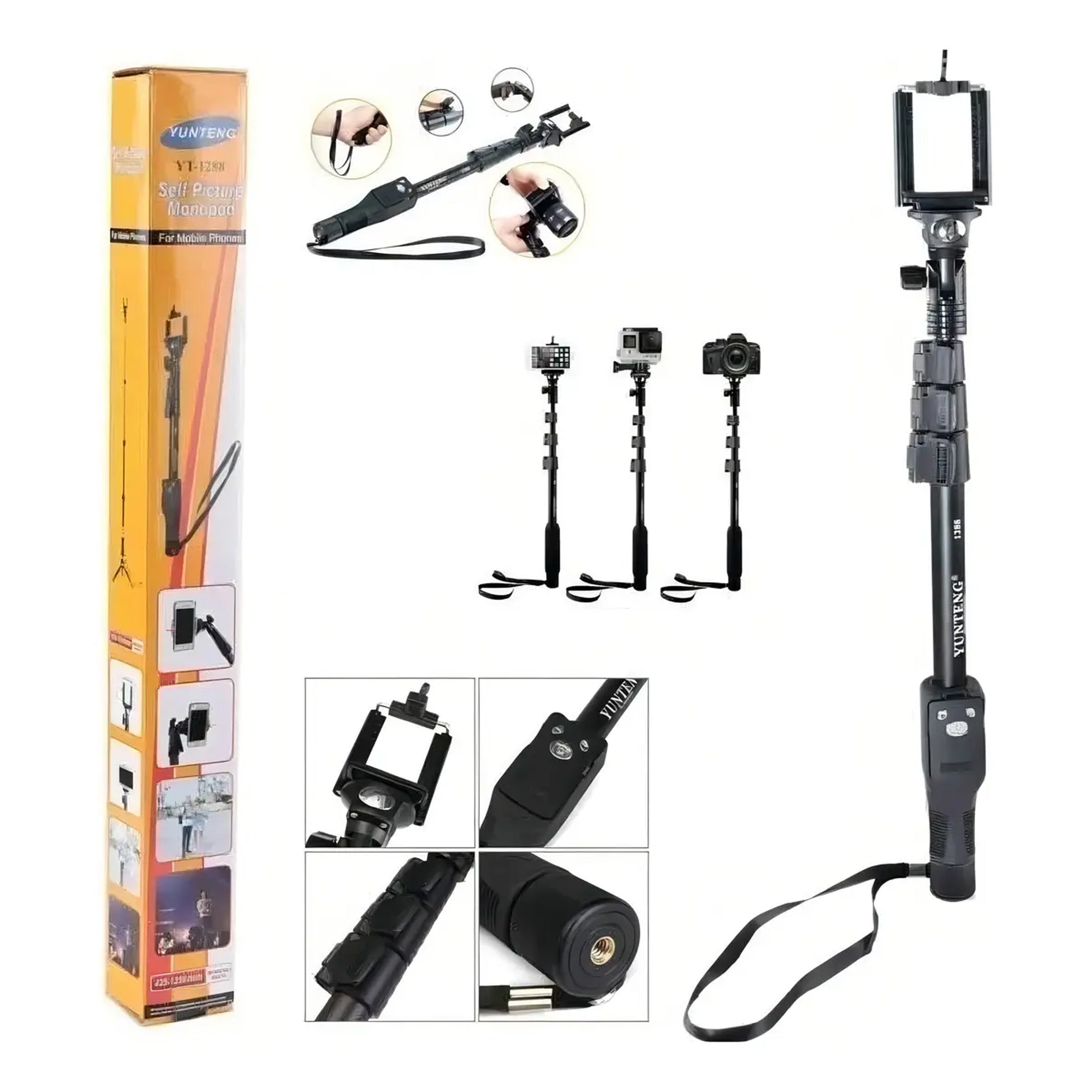 Palo Selfie Yunteng YT-1288 Extensible para Celular y Cámara