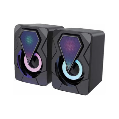 Parlantes Gamer para PC con Iluminación LED RGB