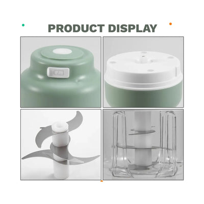 Mini Picador Eléctrico Recargable USB para Alimentos - Tienvir
