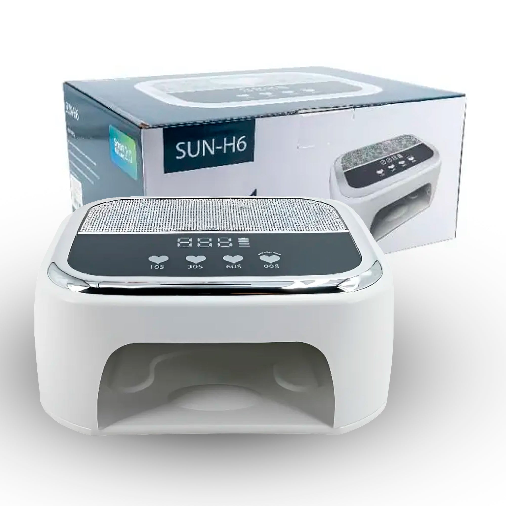 Lámpara Secador de Uñas SUN H6 Recargable UV/LED 268W con Pantalla Digital - Tienvir
