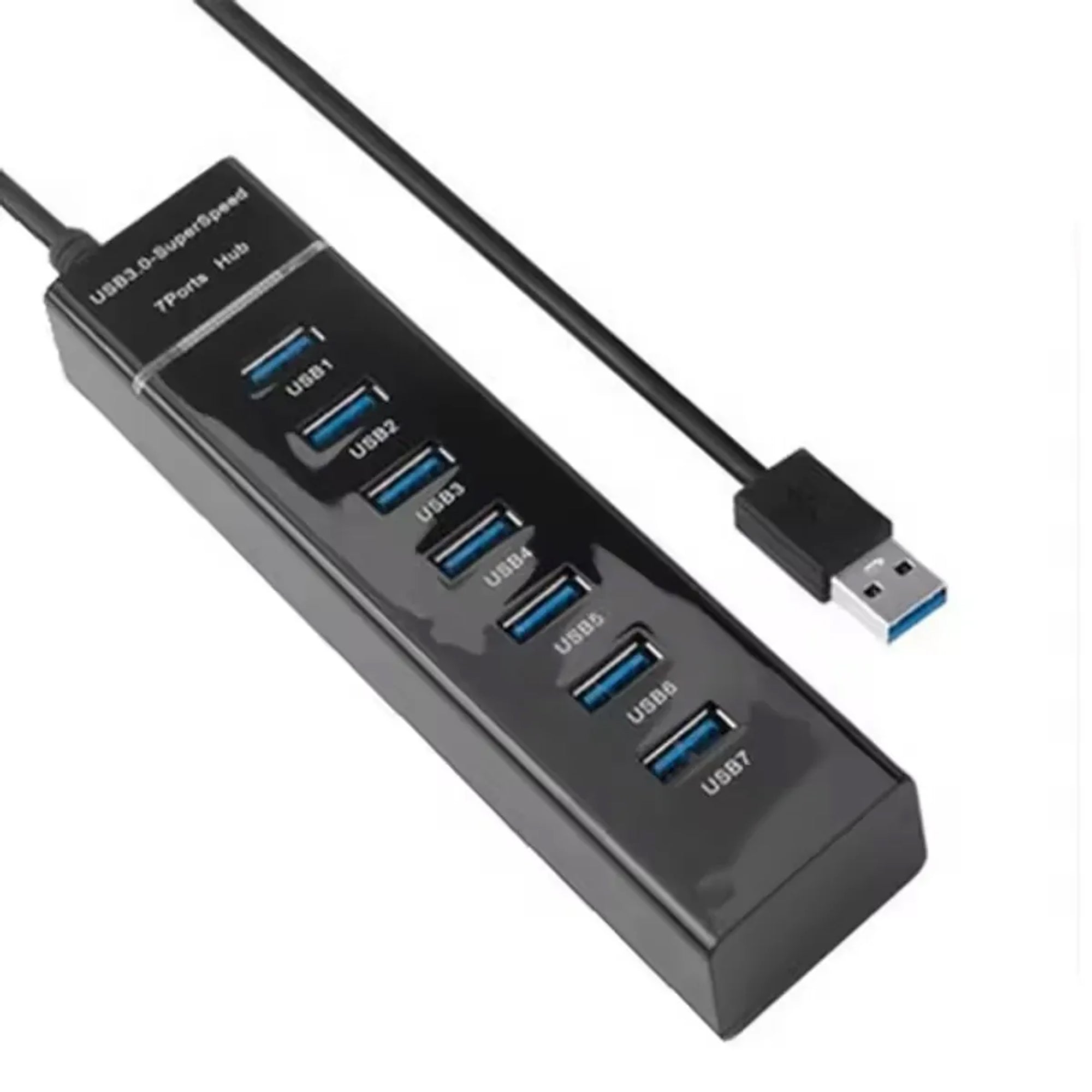Hub USB de 7 Puertos Q-507 Multipuerto Plug & Play con Diseño Compacto
