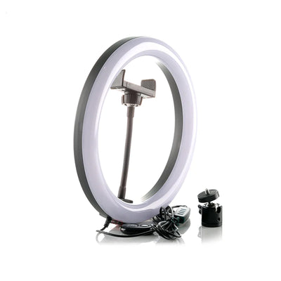 Aro de Luz LED 26 cm USB con Soporte para Celular – 3 Tonos de Luz