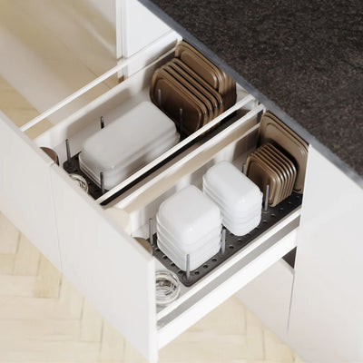 Organizador Ajustable para Gavetas de Cocina con Divisores Expandibles