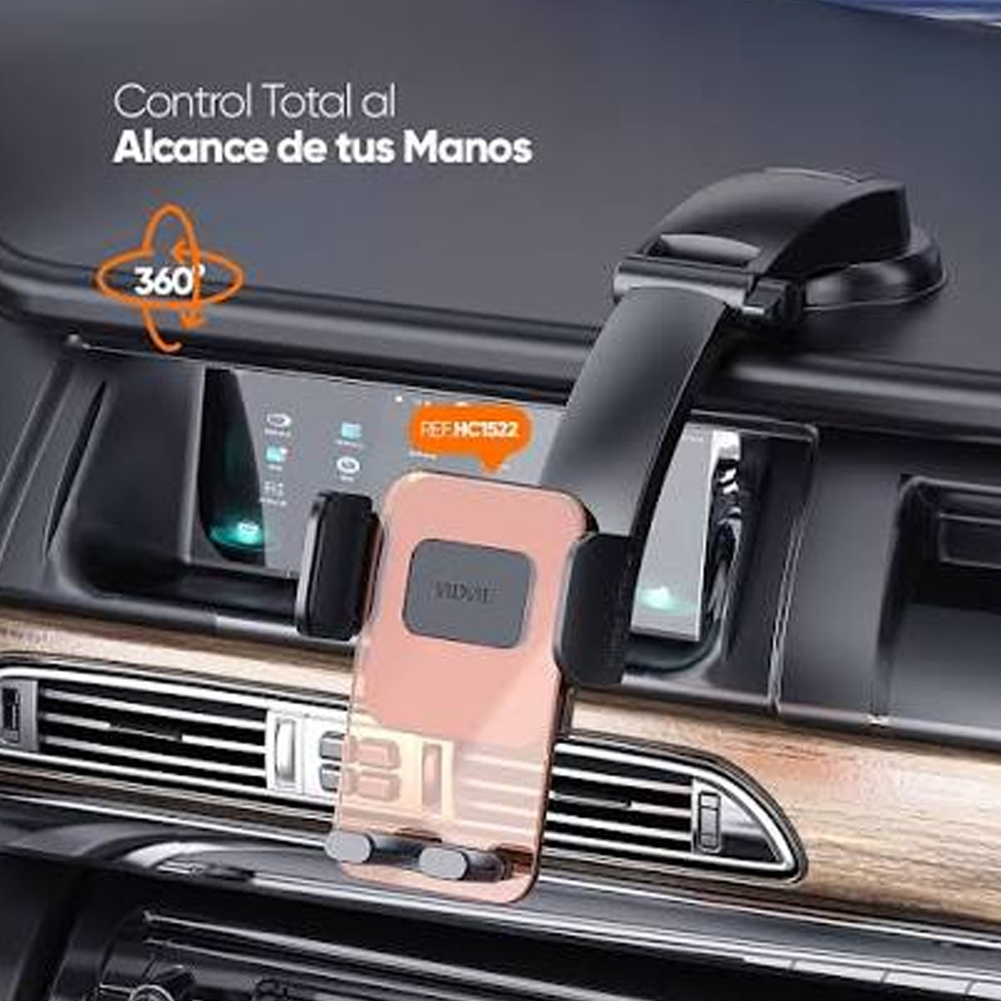 Soporte para Celular de Carro 360° para Tablero con Ventosa