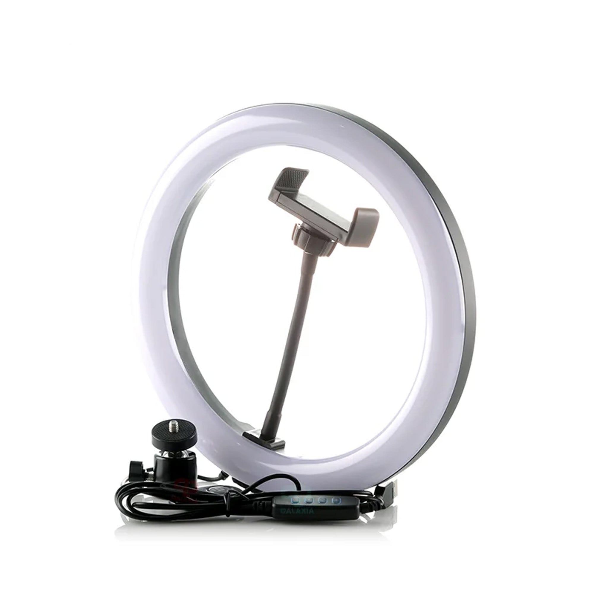 Aro de Luz LED 26 cm USB con Soporte para Celular – 3 Tonos de Luz
