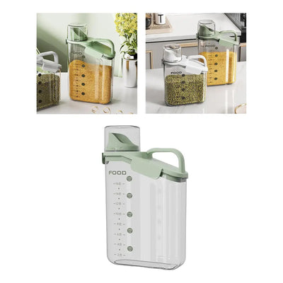 Contenedor Hermético de Almacenamiento 1800 ml con Dispensador y Tapa Sellada