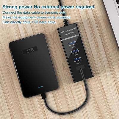 Hub USB 3.0 SuperSpeed de 4 Puertos