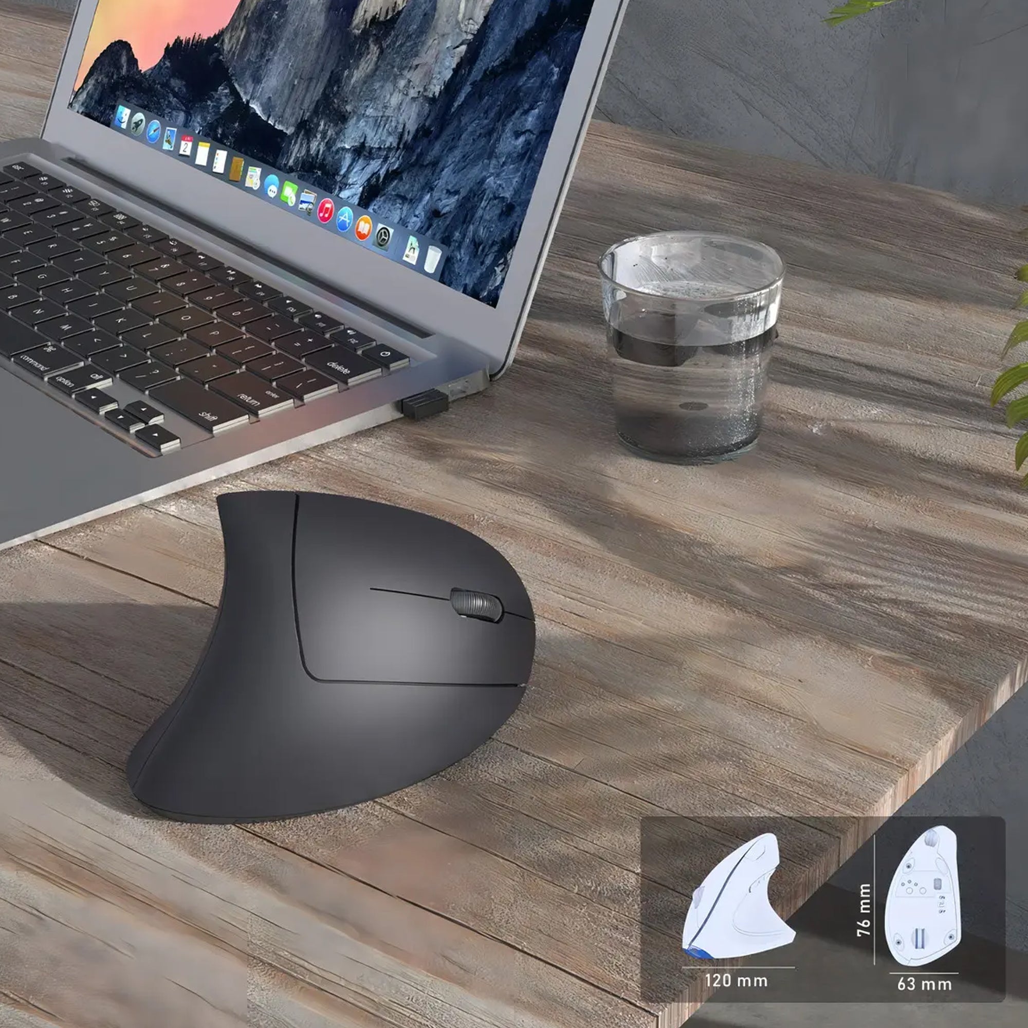 Mouse Ergonómico Inalámbrico Vertical 2.4 GHz USB