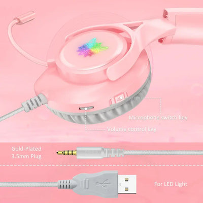 ONIKUMA X16 — Headset Gamer RGB Over-Ear con Micrófono