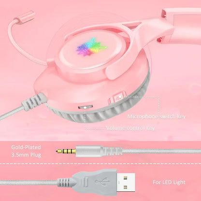 ONIKUMA X16 — Headset Gamer RGB Over-Ear con Micrófono