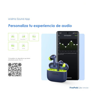 Audífonos Bluetooth 5.3 FreePods Lite Negros