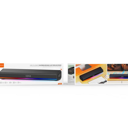 Vidvie SP928 — Bocina inalámbrica tipo barra RGB para escritorio