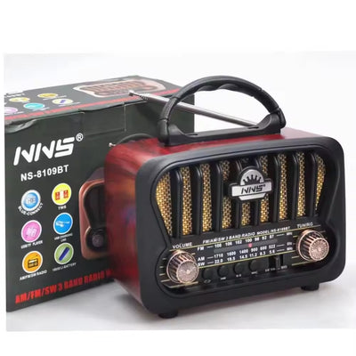 RADIO PARLANTE VINTAGE NS 8109 BT - Tienvir