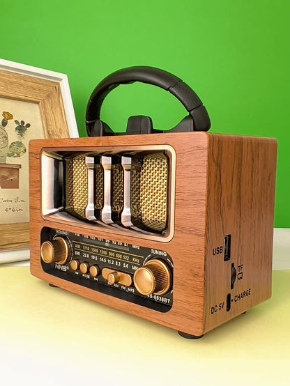 Radio Parlante Bluetooth con Soporte para Celular | Radio Recargable USB/SD FM/AM