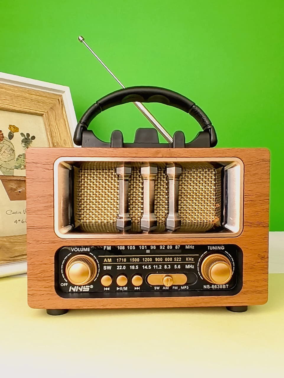 Radio Parlante Bluetooth con Soporte para Celular | Radio Recargable USB/SD FM/AM