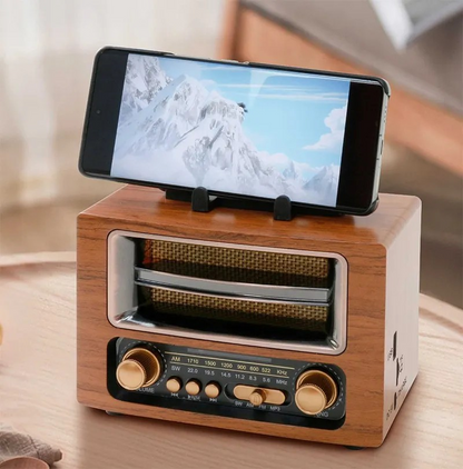 Radio Parlante Bluetooth con Soporte para Celular | Radio Recargable USB/SD FM/AM