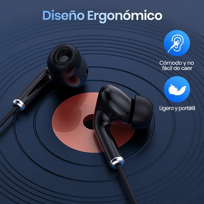AUT123 Auriculares internos con cable y micrófono - Tienvir