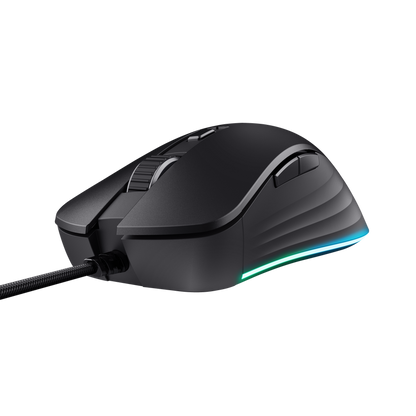 MOUSE TRUST GXT 924 YBAR+ NEGRO GAMER ALAMBRICO 25K DPI