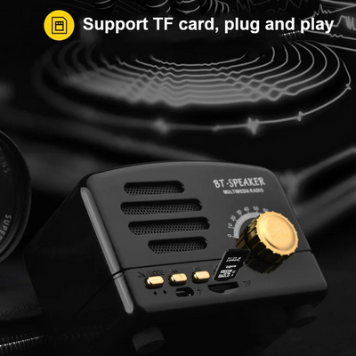 Mini Radio Parlante Bluetooth Vintage BP-PV129BT - Tienvir
