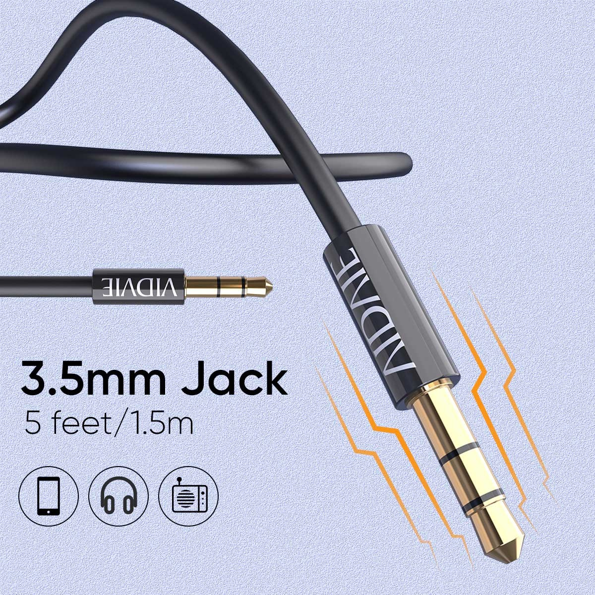 Cable Auxiliar 3.5mm  Vidvie AL1105