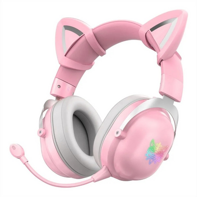 Diadema Gamer Bluetooth Onikuma B20 Orejas De Gato Para Pc, Xbox, Ps4, Ps5 - Tienvir