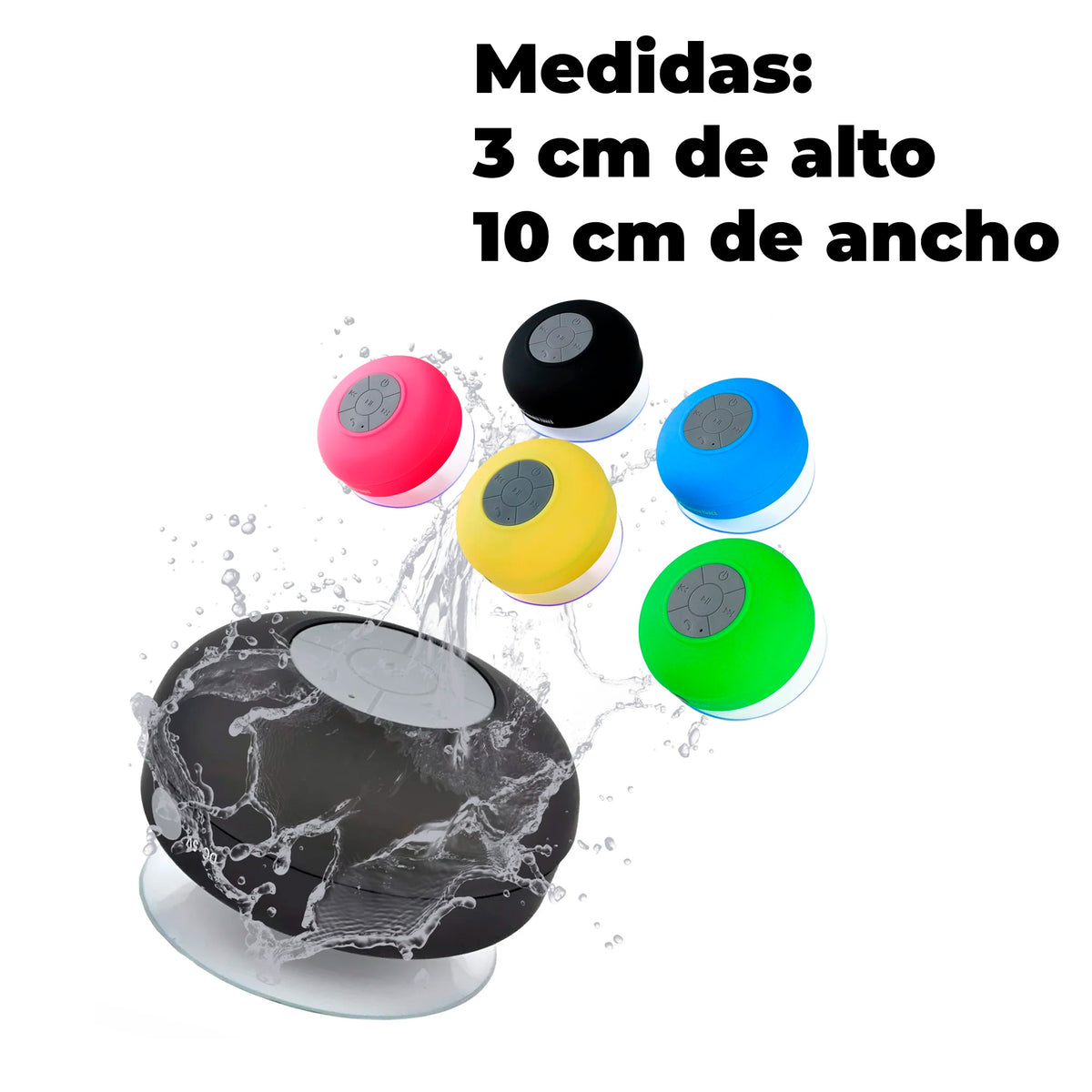 Parlante Resistente Agua Ducha Altavoz Bluetooth BTS-06 - Tienvir