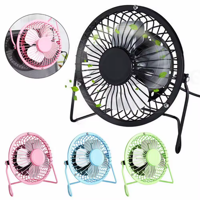 Mini Ventilador 4 Pulgadas Portátil Cable Usb Metálico - Tienvir