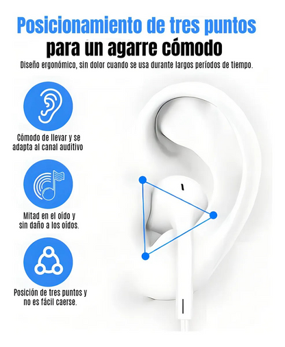 Audífonos In-Ear con Cable  Sonido Hi-Fi, Micrófono Integrado HS670 - Tienvir