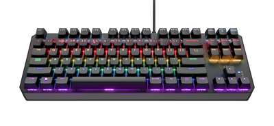 TECLADO MECANICO 80% GAMER TRUST GXT 834 CALLAZ TKL SWICH ROJO - Tienvir