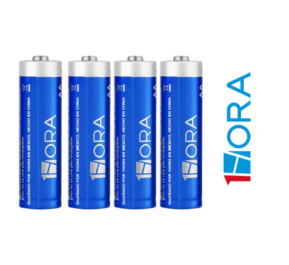 Pilas Alcalinas AA 1.5V Pack 4 Unidades 1HORA