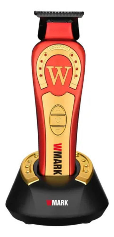Máquina Peluquería Profesional Wmark NG-8230 Roja Inalámbrica Recargable